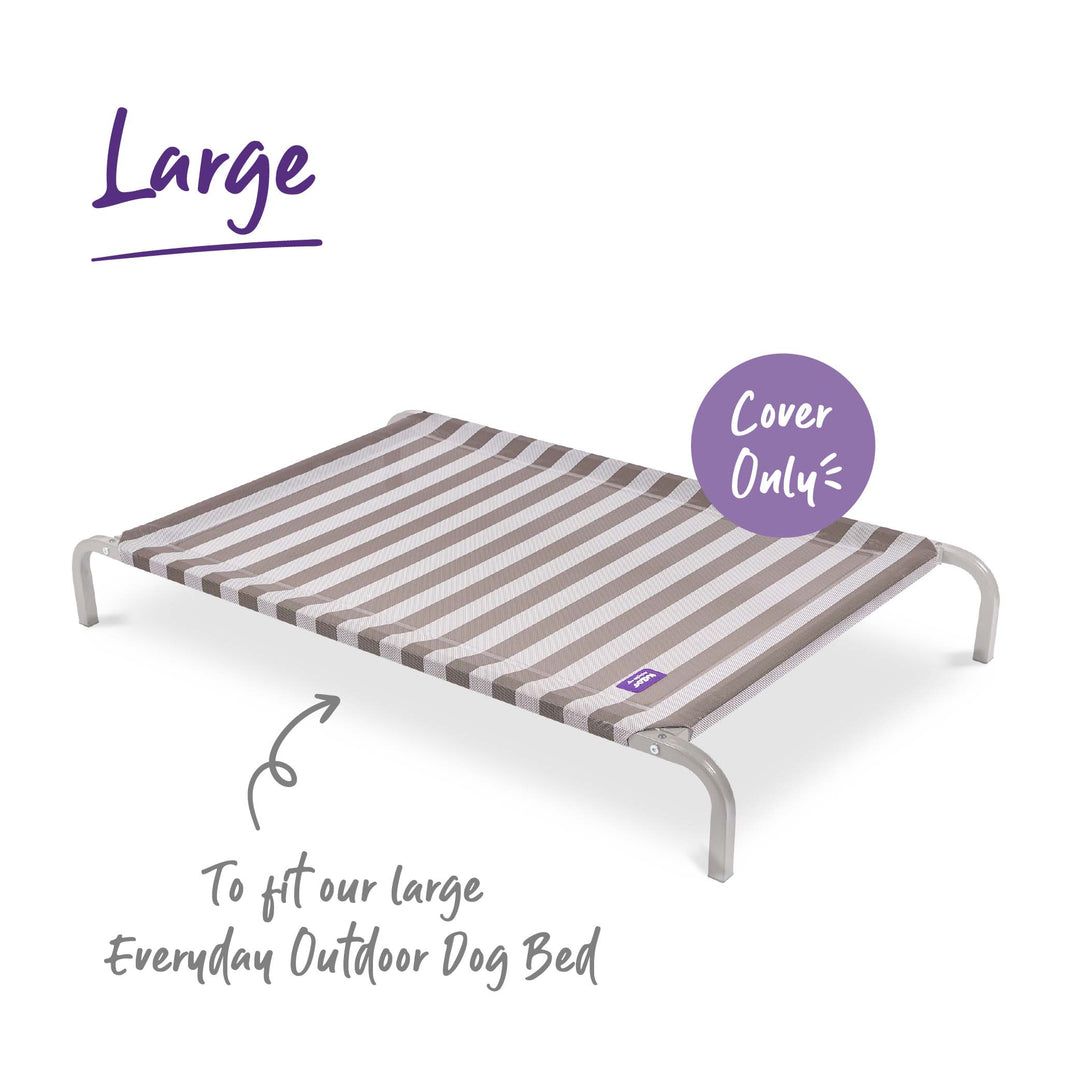 Everyday Outdoor Bed - Replacement Cover - Grey & White