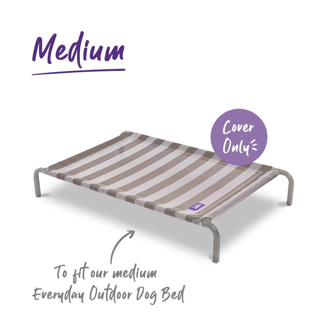 Everyday Outdoor Bed - Replacement Cover - Grey & White