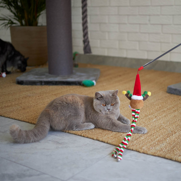 Christmas Cat Toy - Rudolph Wand Teaser