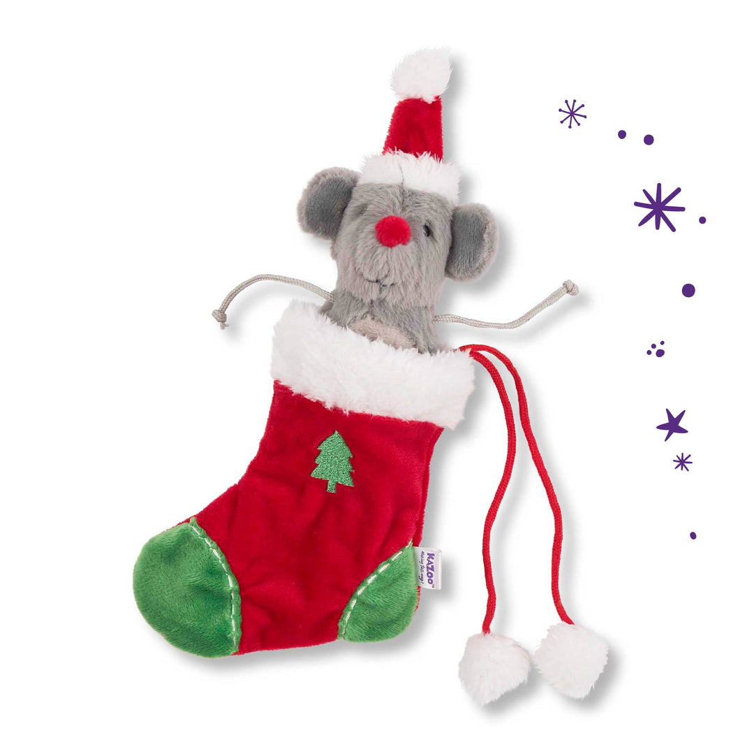 Kitty Christmas Mouse in Stocking