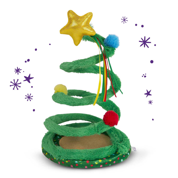 Kitty Christmas Bouncy Spring Tree