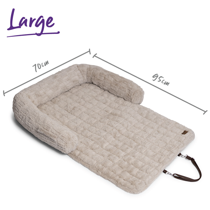 3-in-1 Couch n’ Car Cover Pet Bed - Honey