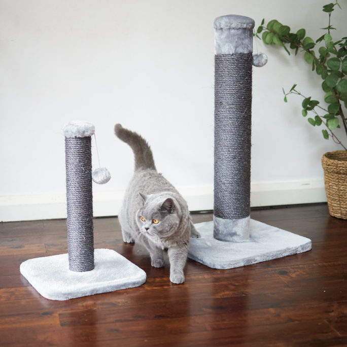 Cat Scratch Post - Ash Plush - Small