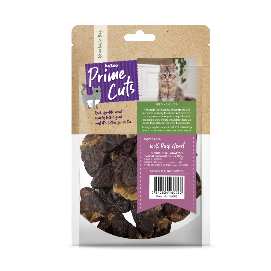 Aussie Duck Heart Cat Treats