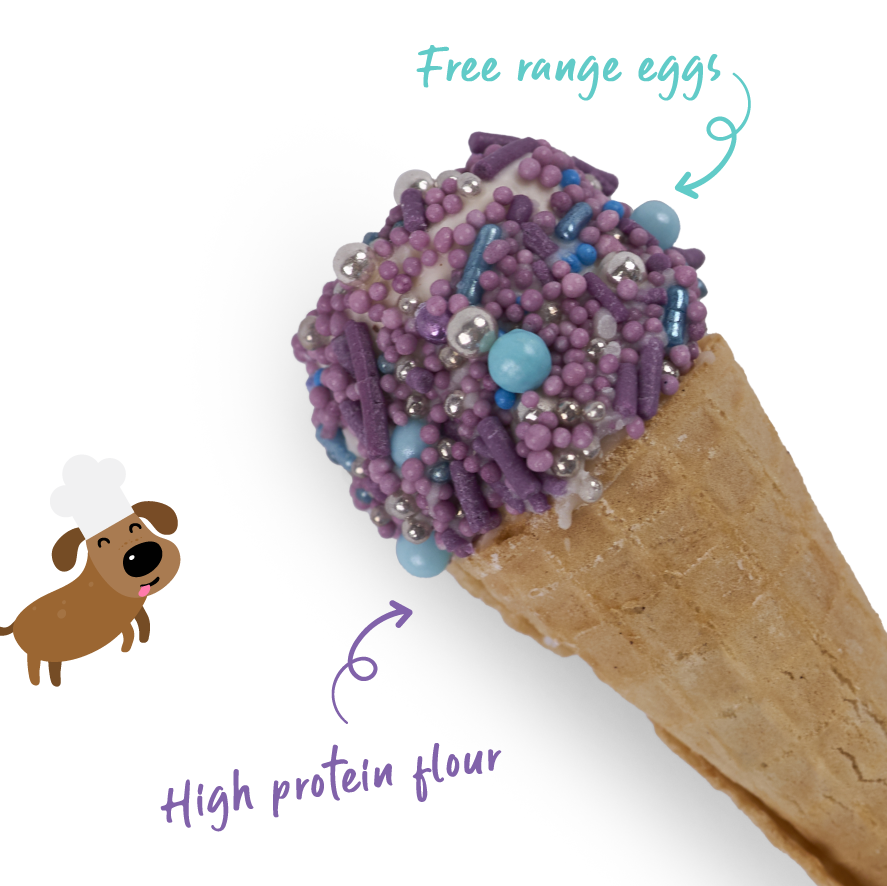 Dog Ice Cream Cone - Purple