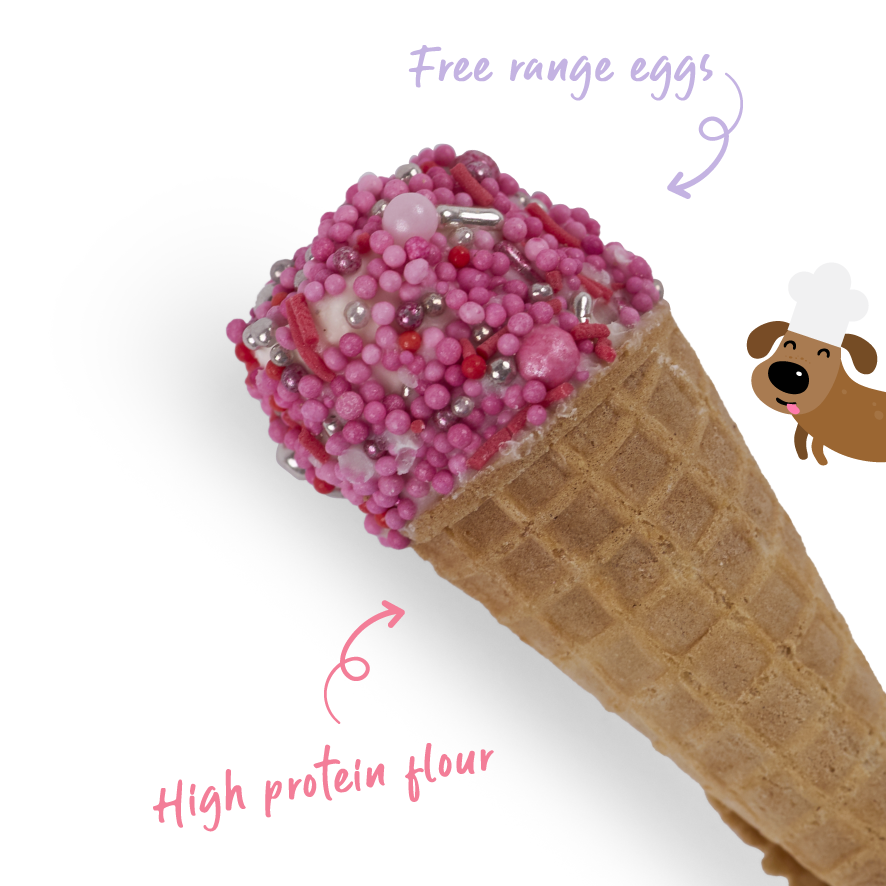 Dog Ice Cream Cone - Pink