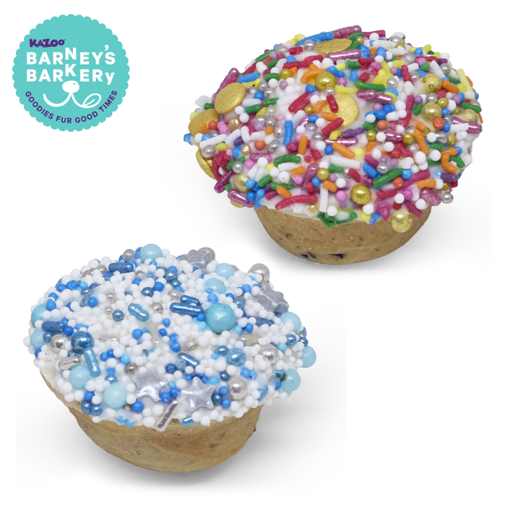 Dog Cupcake Duo - Blue/Multi