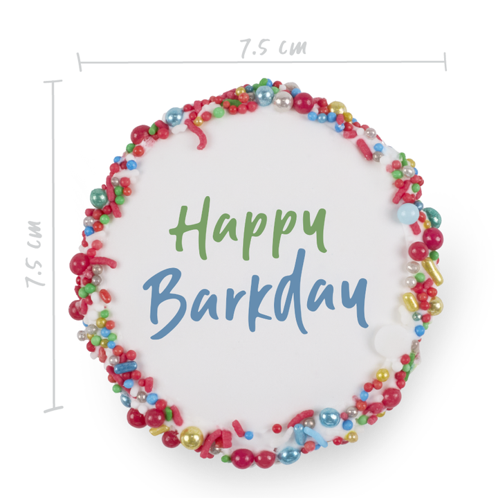 Dog Birthday Cake - Round - Red