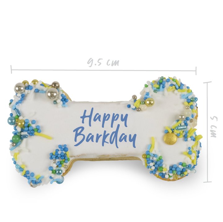 Dog Birthday Bone Cake - Blue