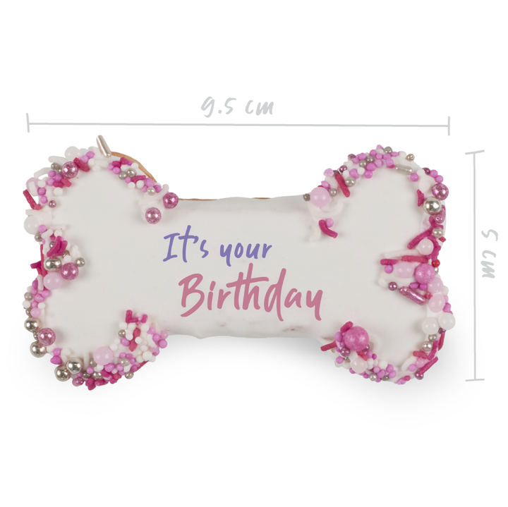 Dog Birthday Bone Cake - Pink