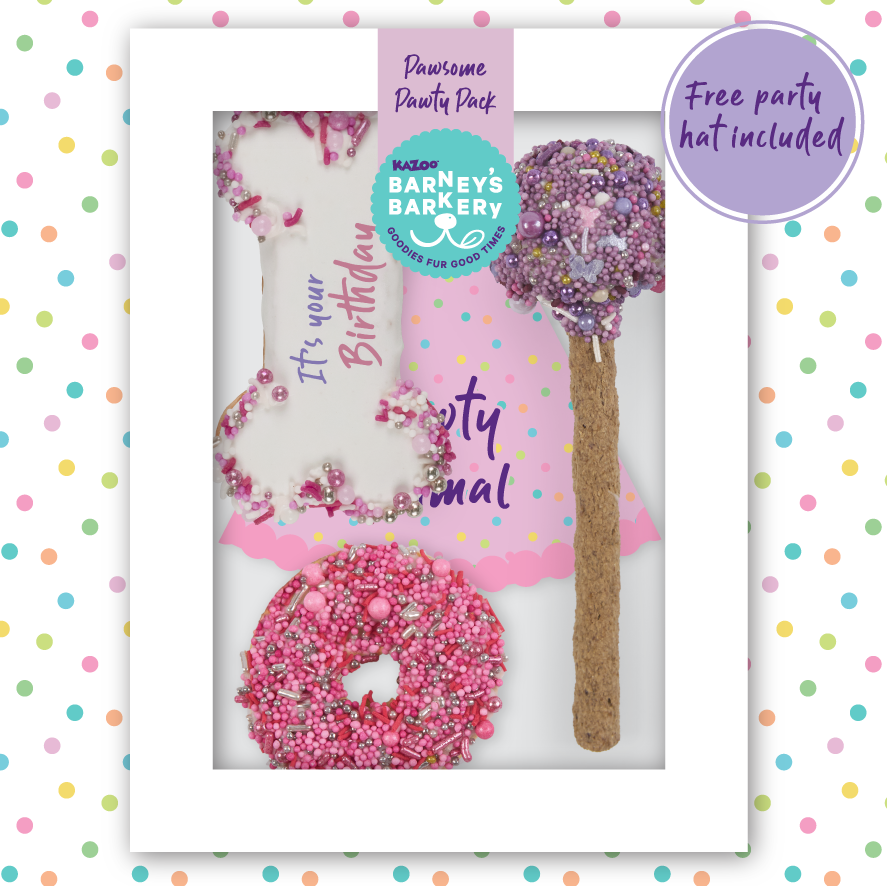 Dog Birthday Treats Party Pack - Pink