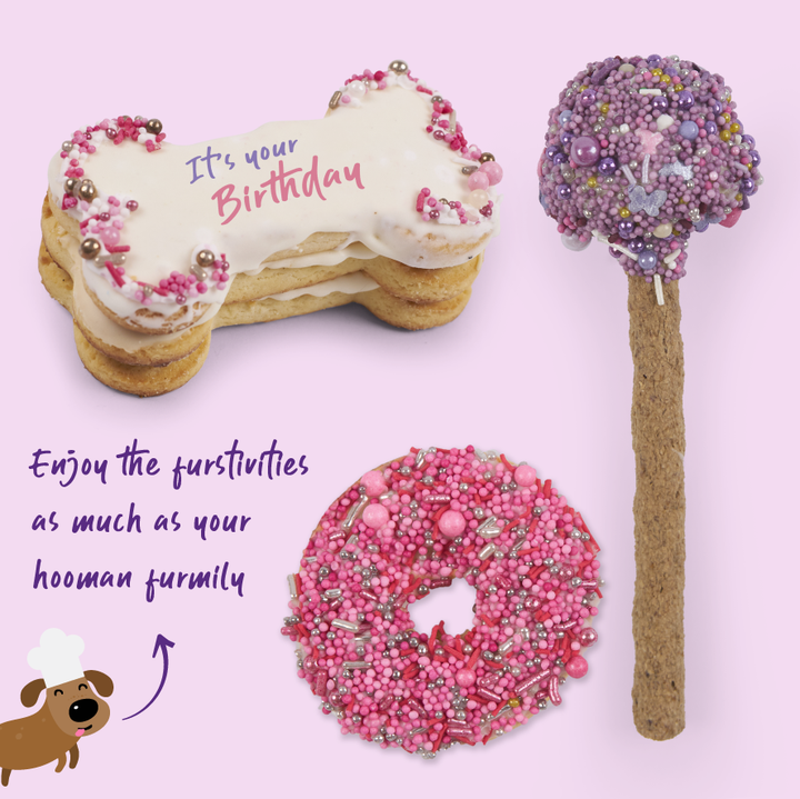 Dog Birthday Treats Party Pack - Pink