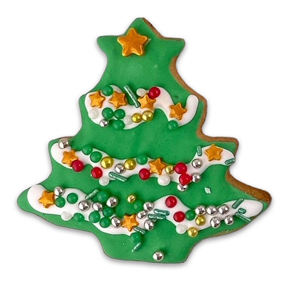 Christmas Tree Dog Cookie