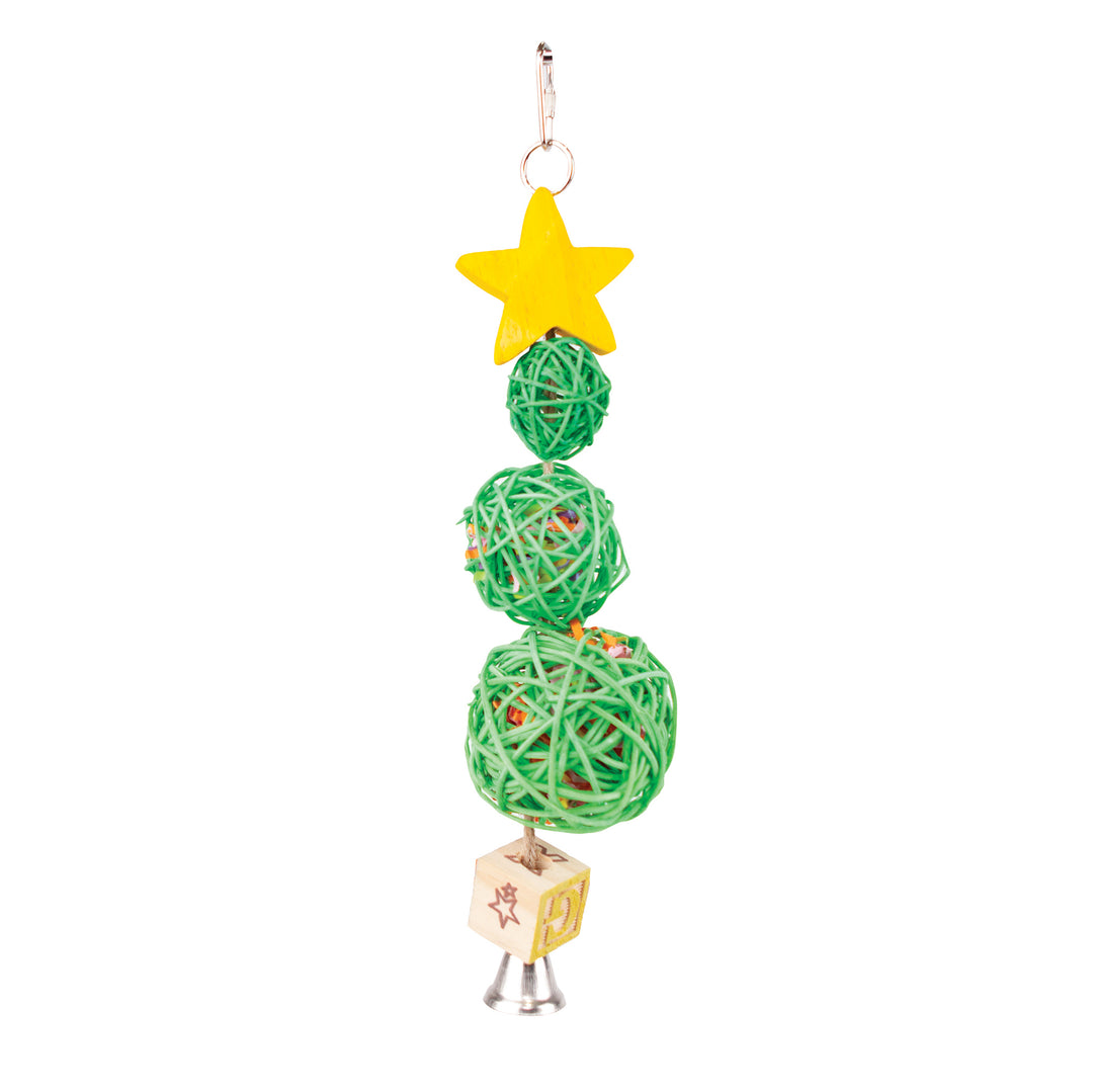 Christmas Wicker Balls with Star & Bell