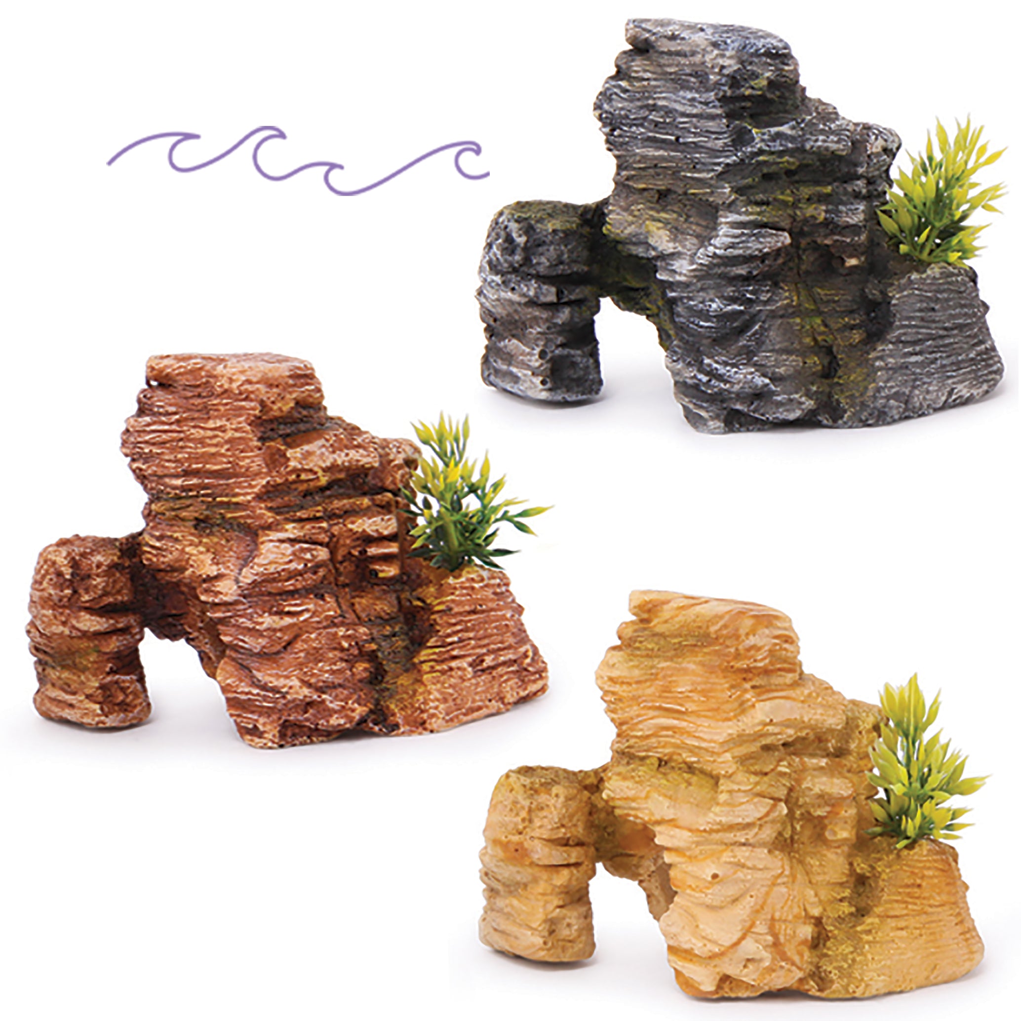 Mineral Rocks With Plants – Kazoo Pet Co