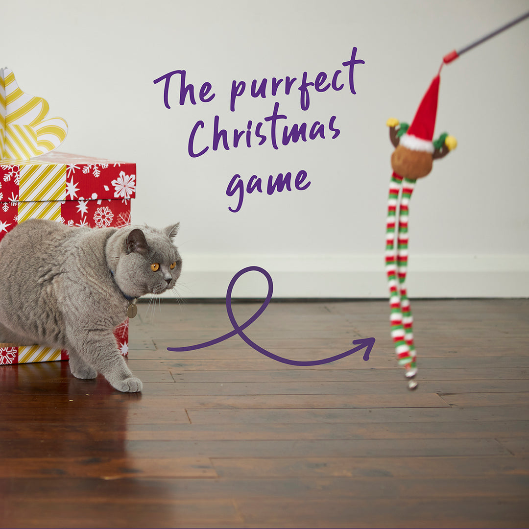 Christmas Cat Toy - Rudolph Wand Teaser